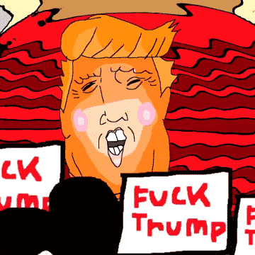 Donald Trump Protest Cartoon